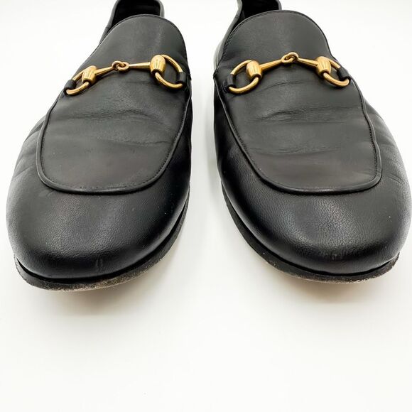 Gucci Horsebit Brixton Loafers Collapsable Heel Black Leather US Men’s 9 - Picture 3 of 14